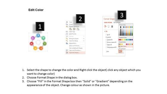 Circular Steps Icon Diagram Powerpoint Template