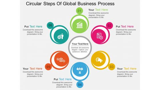 Circular Steps Of Global Business Process Powerpoint Templates