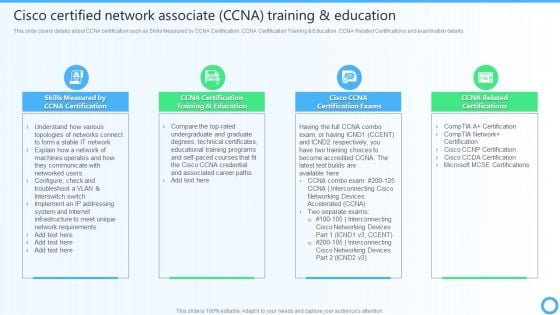 Cisco Certified Network Associate CCNA Training Education IT Certifications To Enhance Topics PDF
