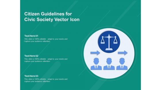 Citizen Guidelines For Civic Society Vector Icon Ppt PowerPoint Presentation File Model PDF