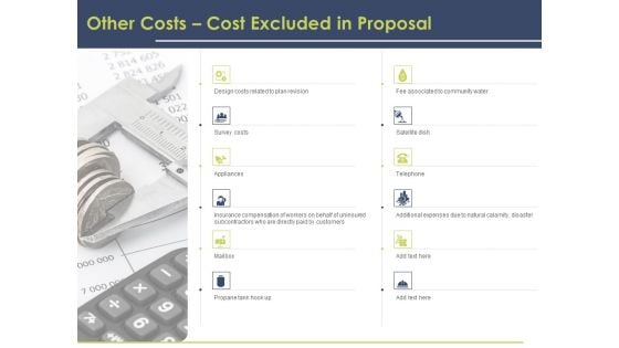 Civil Building Construction Proposal Other Costs Cost Excluded In Proposal Summary PDF