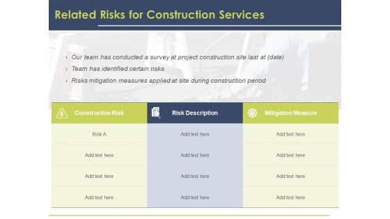 Civil Building Construction Proposal Related Risks For Construction Services Download PDF