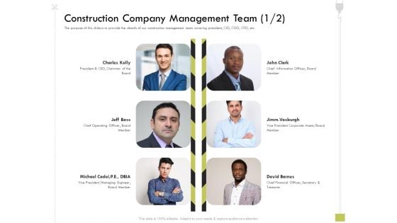 Civil Contractors Construction Company Management Team Company Ppt Layouts Smartart PDF