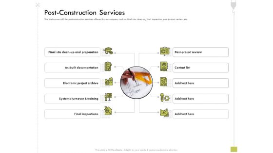 Civil Contractors Post Construction Services Ppt Pictures Format Ideas PDF