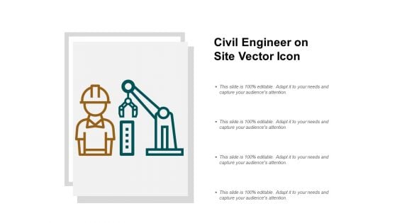 Civil Engineer On Site Vector Icon Ppt PowerPoint Presentation Portfolio Slides