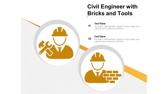 Civil Engineer With Bricks And Tools Ppt PowerPoint Presentation File Graphics Download PDF