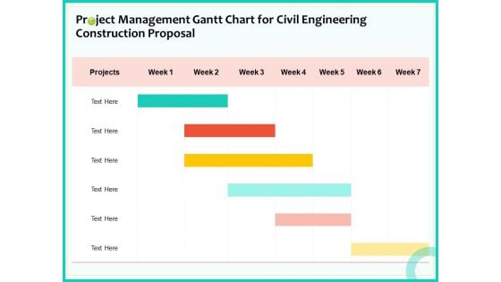 Civil Engineering Consulting Services Project Management Gantt Chart For Civil Engineering Construction Proposal Formats PDF