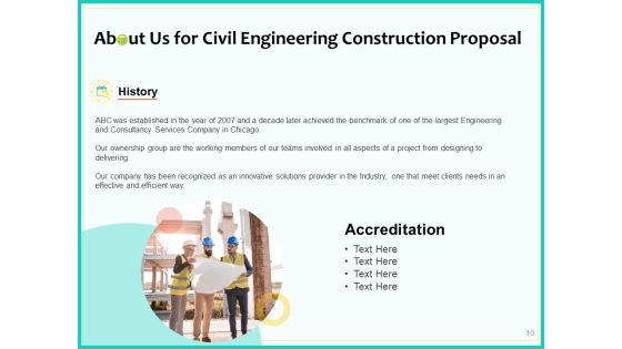 Civil Engineering Consulting Services Proposal For Construction Project Ppt PowerPoint Presentation Complete Deck With Slides Slide10