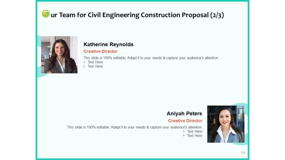 Civil Engineering Consulting Services Proposal For Construction Project Ppt PowerPoint Presentation Complete Deck With Slides Slide14