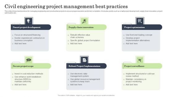 Civil Engineering Project Management Best Practices Professional PDF