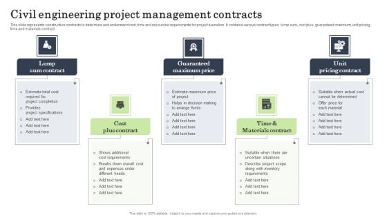 Civil Engineering Project Management Contracts Ideas PDF