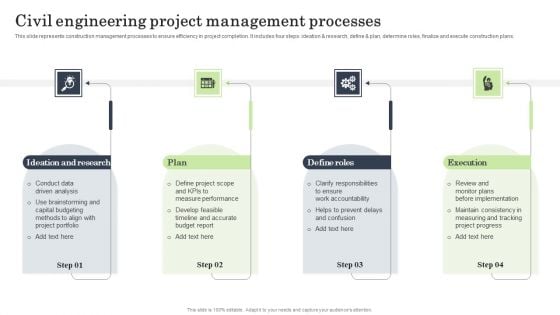 Civil Engineering Project Management Processes Information PDF Civil Engineering Project Management Processes Information PDF