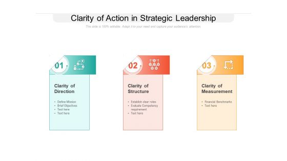 Clarity Of Action In Strategic Leadership Ppt Powerpoint Presentation Show Design Templates Pdf