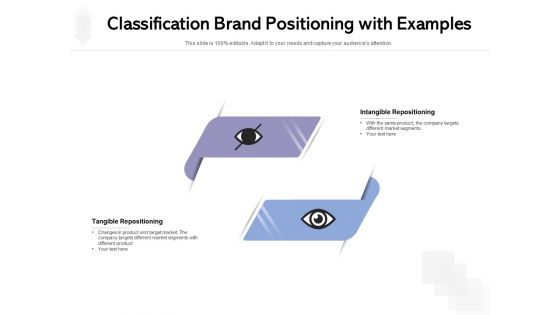 Classification Brand Positioning With Examples Ppt PowerPoint Presentation Slides PDF