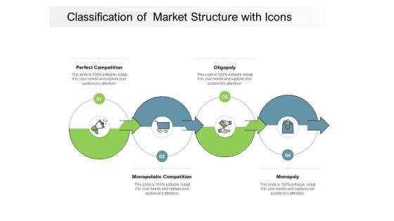 Classification Of Market Structure With Icons Ppt PowerPoint Presentation Professional Designs Download