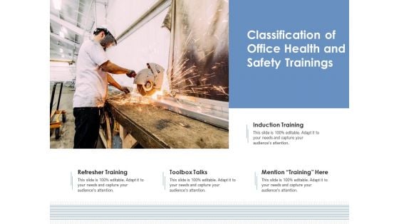 Classification Of Office Health And Safety Trainings Ppt PowerPoint Presentation Infographic Template Show PDF