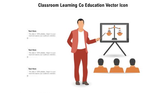 Classroom Learning Co Education Vector Icon Ppt PowerPoint Presentation File Deck PDF