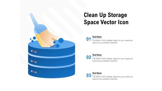 Clean Up Storage Space Vector Icon Ppt Slides Topics PDF