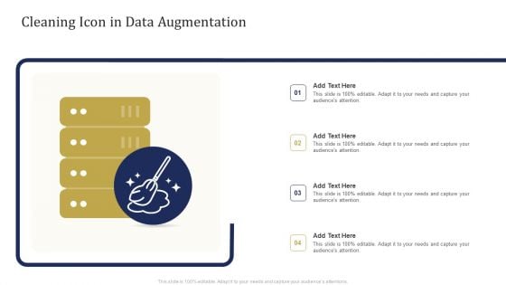 Cleaning Icon In Data Augmentation Ppt Topics PDF