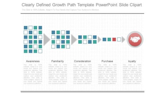 Clearly Defined Growth Path Template Powerpoint Slide Clipart