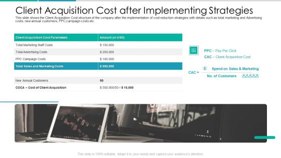 Client Acquisition Cost For Customer Retention Client Acquisition Cost After Implementing Strategies Download PDF