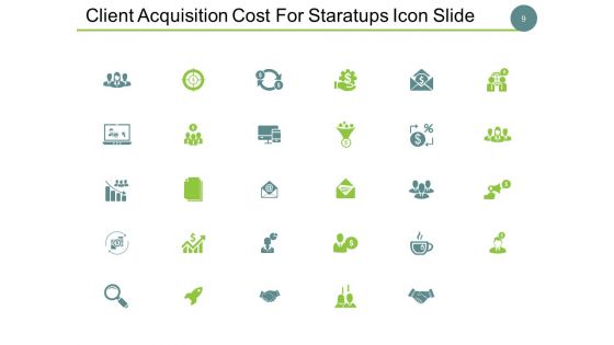 Client Acquisition Cost For Startups Ppt PowerPoint Presentation Complete Deck With Slides