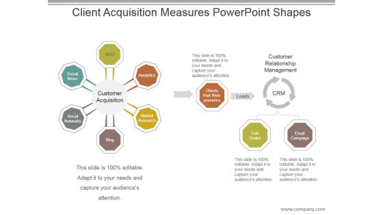 Client Acquisition Measures Powerpoint Shapes