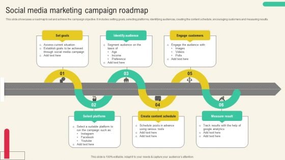 Client Acquisition Through Marketing Campaign Social Media Marketing Campaign Roadmap Ideas PDF