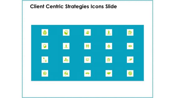 Client Centric Strategies Icons Slide Elements PDF