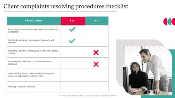 Client Complaints Resolving Procedures Checklist Microsoft PDF