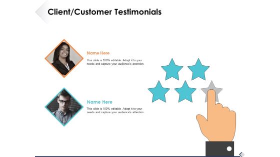 Client Customer Testimonials Ppt PowerPoint Presentation File Background Image