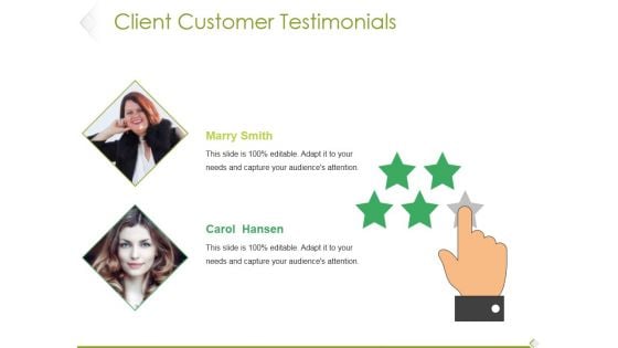 Client Customer Testimonials Template 2 Ppt PowerPoint Presentation Professional Samples