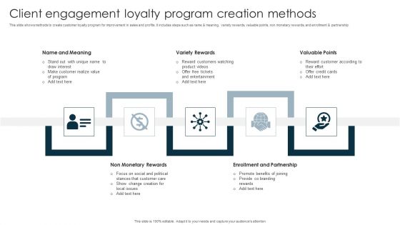 Client Engagement Loyalty Program Creation Methods Brochure PDF