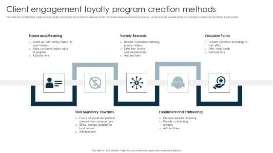 Client Engagement Loyalty Program Creation Methods Brochure PDF Client Engagement Loyalty Program Creation Methods Brochure PDF