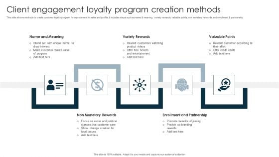 Client Engagement Loyalty Program Creation Methods Brochure PDF