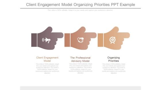 Client Engagement Model Organizing Priorities Ppt Example
