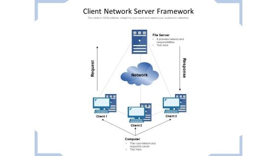 Client Network Server Framework Ppt PowerPoint Presentation Outline Example Topics PDF