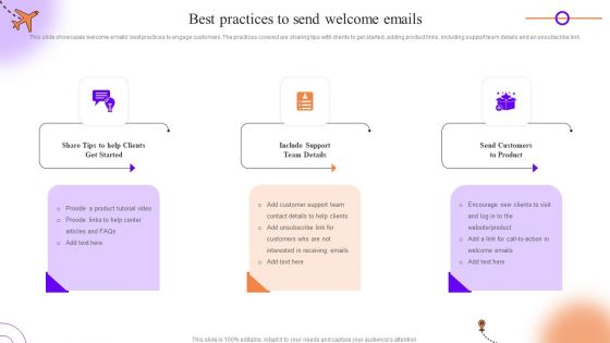 Client Onboarding Journey Impact On Business Best Practices To Send Welcome Emails Demonstration PDF