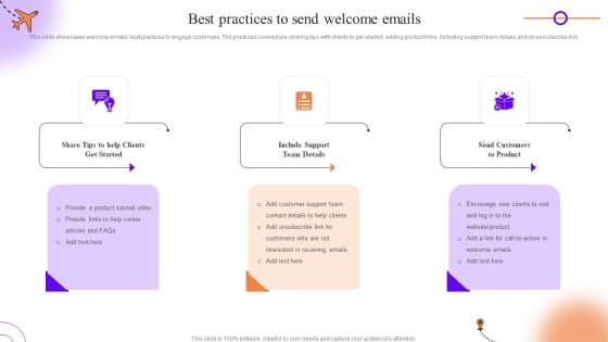 Client Onboarding Journey Impact On Business Best Practices To Send Welcome Emails Demonstration PDF