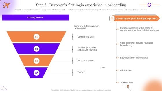 Client Onboarding Journey Impact On Business Step 3 Customers First Login Experience In Onboarding Download PDF