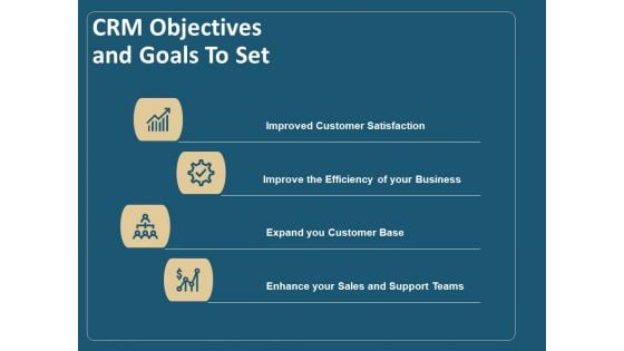 Client Relationship Administration Proposal Template CRM Objectives And Goals To Set Information PDF