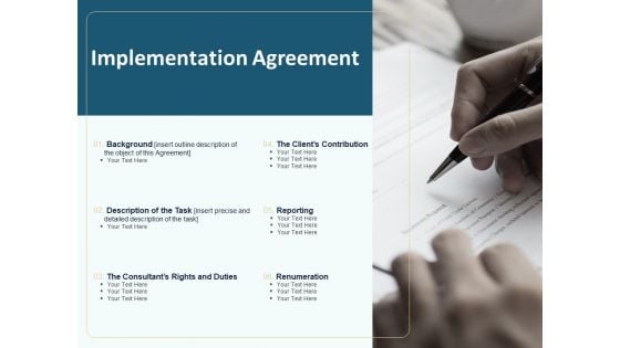 Client Relationship Administration Proposal Template Implementation Agreement Brochure PDF