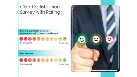 Client Satisfaction Survey With Rating Ppt PowerPoint Presentation Pictures Format Ideas PDF