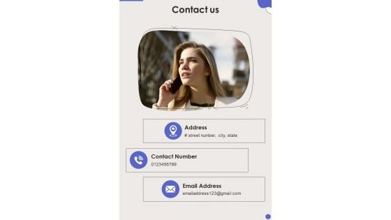 Client Service Support Proposal Contact Us One Pager Sample Example Document Client Service Support Proposal Contact Us One Pager Sample Example Document