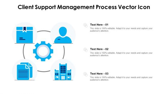 Client Support Management Process Vector Icon Ppt PowerPoint Presentation File Slide Download PDF