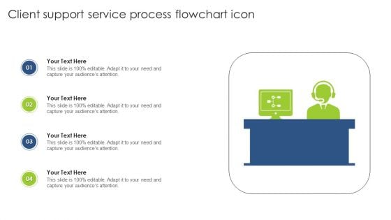 Client Support Service Process Flowchart Icon Guidelines PDF