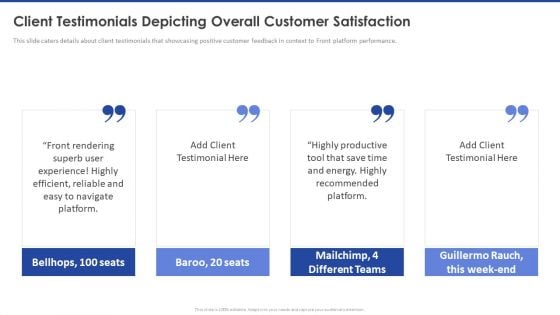 Client Testimonials Depicting Overall Customer Satisfaction Infographics PDF Client Testimonials Depicting Overall Customer Satisfaction Infographics PDF