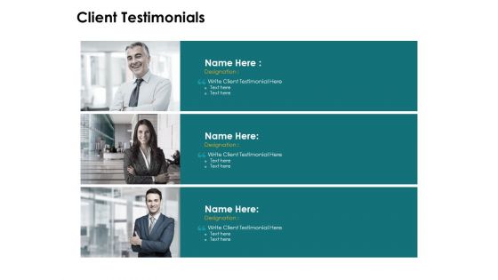 Client Testimonials Designation Ppt PowerPoint Presentation Inspiration Picture