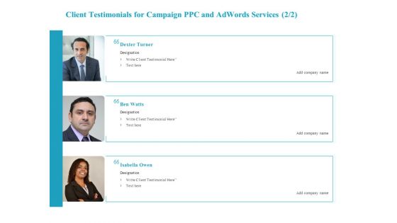 Client Testimonials For Campaign PPC And Adwords Services Testimonials Rules PDF Client Testimonials For Campaign PPC And Adwords Services Testimonials Rules PDF