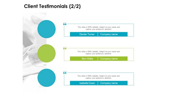 client testimonials planning ppt powerpoint presentation gallery slide download